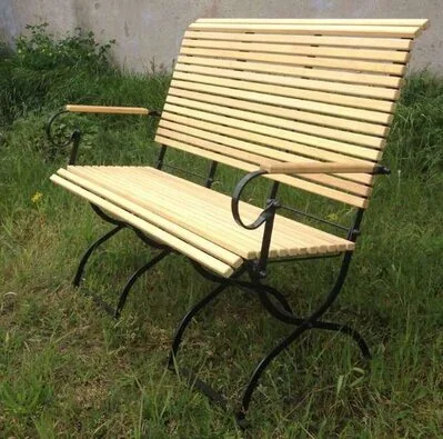 klassische Gartenbank Robinie Metall von ITER® klassische Gartenbank Robinie Metall von ITER®