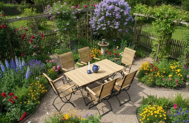 Klassiker Gartenmöbel Robinie Edelstahl feines Design