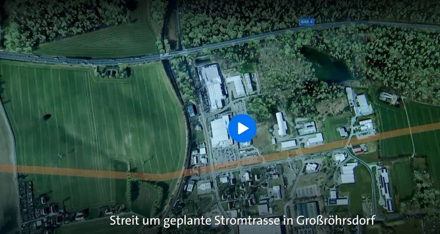 Streit um geplante Stromtrasse in Grossröhrsdorf-MDR Beitrag
